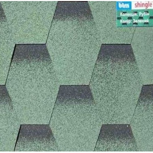 Битумная черепица BTM Shingle Rubin (сота) Зеленый