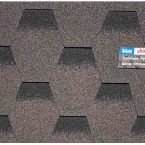 Битумная черепица BTM Shingle Rubin (сота) Коричневый