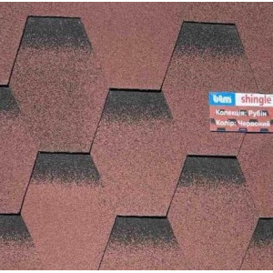 Битумная черепица BTM Shingle Rubin (сота) Красный